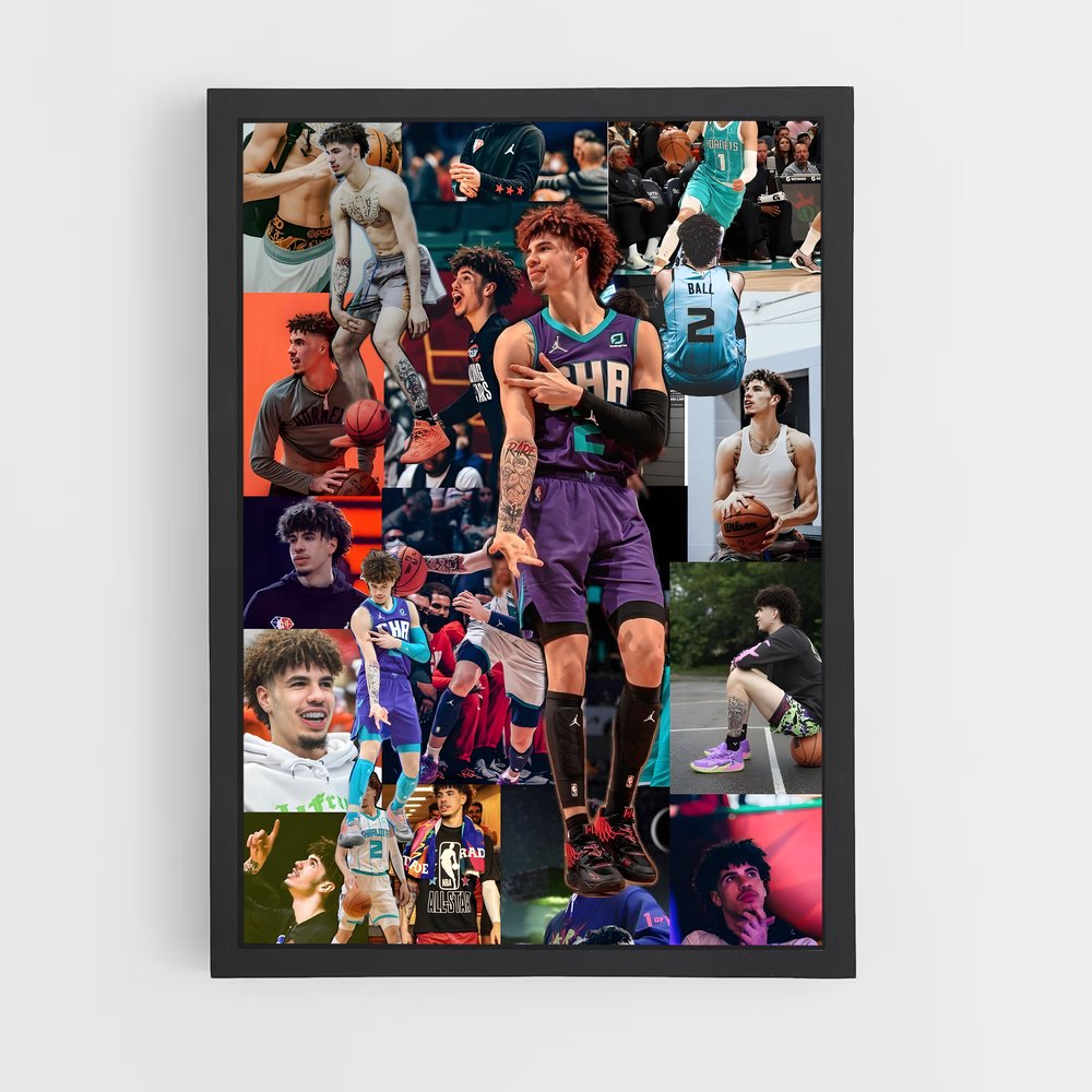Poster Lamelo de ball – affiche Basketball (vue 2)